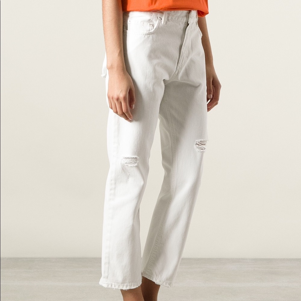Acne Studios Pop White Trash Cropped Jean